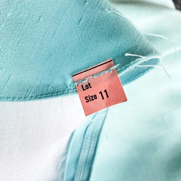 Vintage Light Blue 50s 60s Beaded Detail Short Sleeve Mini Dress S - Picture 11 of 11